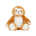 Brown - Front - Mumbles Printme Sloth Teddy Bear