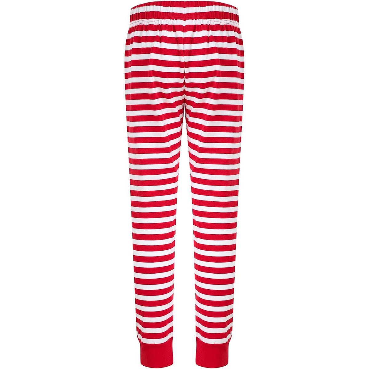 Red-White - Back - SF Childrens-Kids Stripe Cuffed Lounge Pants