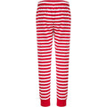 Red-White - Back - SF Childrens-Kids Stripe Cuffed Lounge Pants