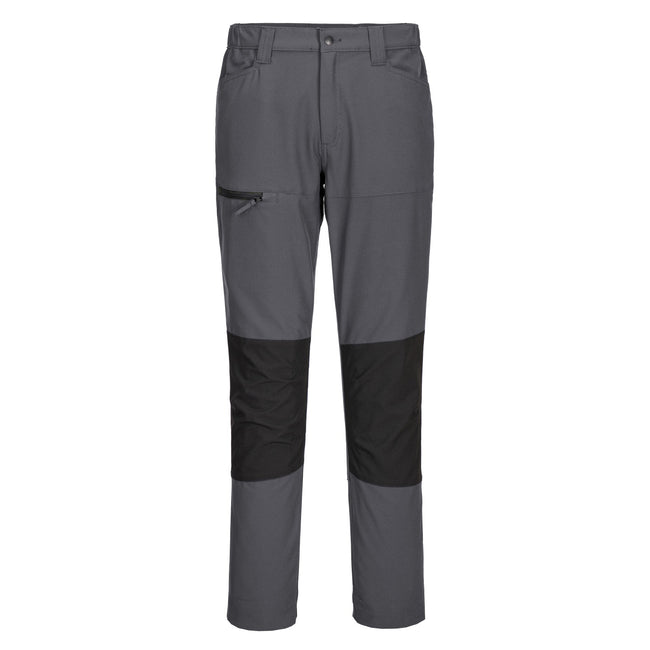 Metal Grey - Front - Portwest Mens WX2 Slim Work Trousers
