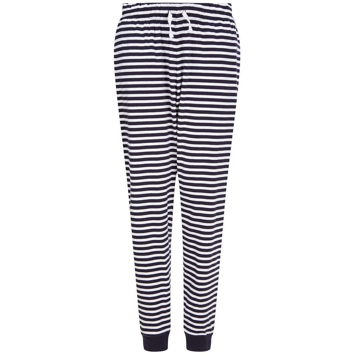 Navy-White - Front - SF Unisex Adult Striped Lounge Pants