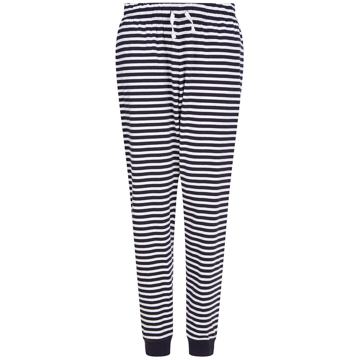 Navy-White - Front - SF Unisex Adult Striped Lounge Pants