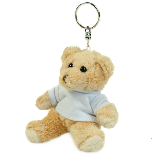 Key Ring (Light Brown) - Front - Mumbles Binx Teddy Bear Fridge Magnet - Key Ring