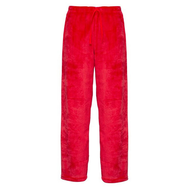 Red - Front - Ribbon Unisex Adult Eskimo Style Fleece Lounge Pants