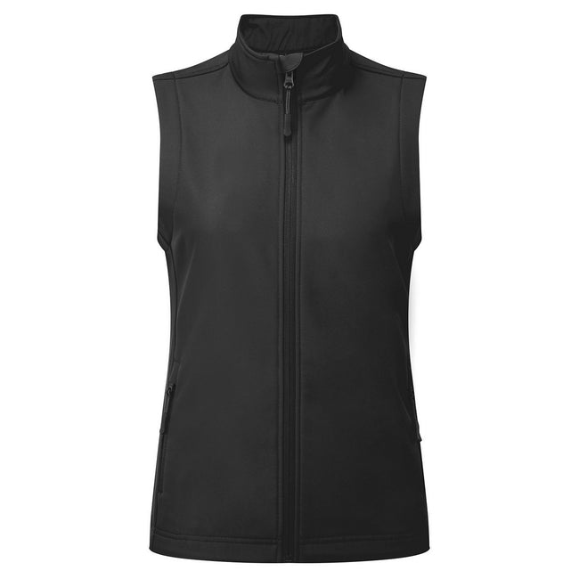 Black - Front - Premier Womens-Ladies Windchecker Recycled Printable Gilet
