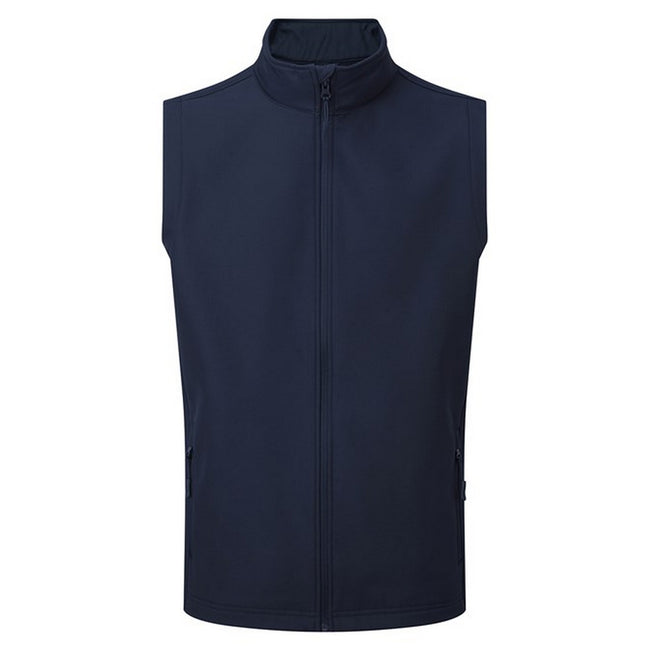 Navy - Front - Premier Mens Windchecker Recycled Printable Gilet