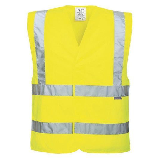 Yellow - Front - Portwest Unisex Adult Hi-Vis Vest