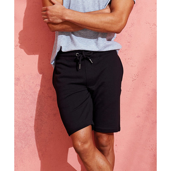 Black - Pack Shot - Wombat Mens Recycled Jersey Shorts