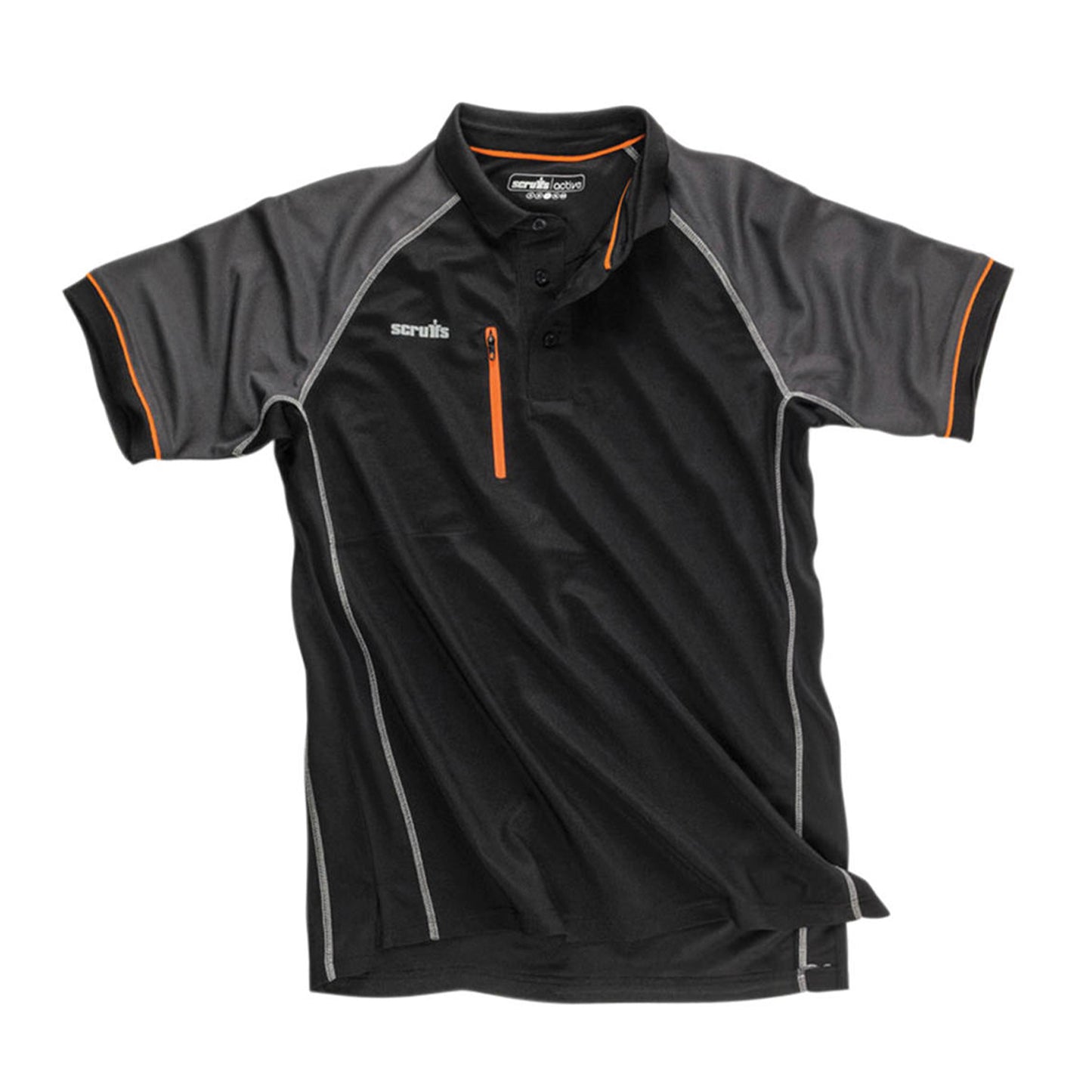 Black - Front - Scruffs Mens Trade Active Polo Shirt