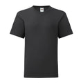 Black - Front - Fruit of the Loom Childrens-Kids Iconic 150 T-Shirt