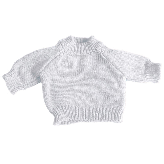 White - Front - Mumbles Teddy Jumper Accessory