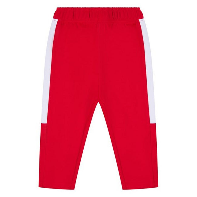 Red-White - Front - Larkwood Baby Contrast Tracksuit Bottoms