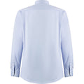 Light Blue-Navy - Back - Kustom Kit Mens Premium Contrast Oxford Tailored Long-Sleeved Shirt