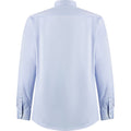 Light Blue-Navy - Back - Kustom Kit Mens Premium Contrast Oxford Tailored Long-Sleeved Shirt