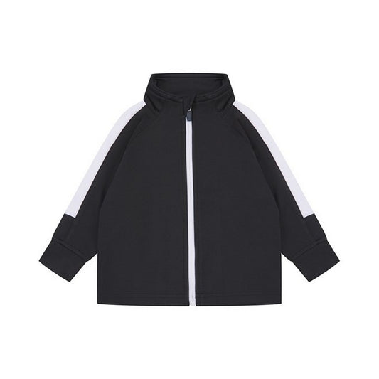 Black-White - Front - Larkwood Baby Contrast Track Top