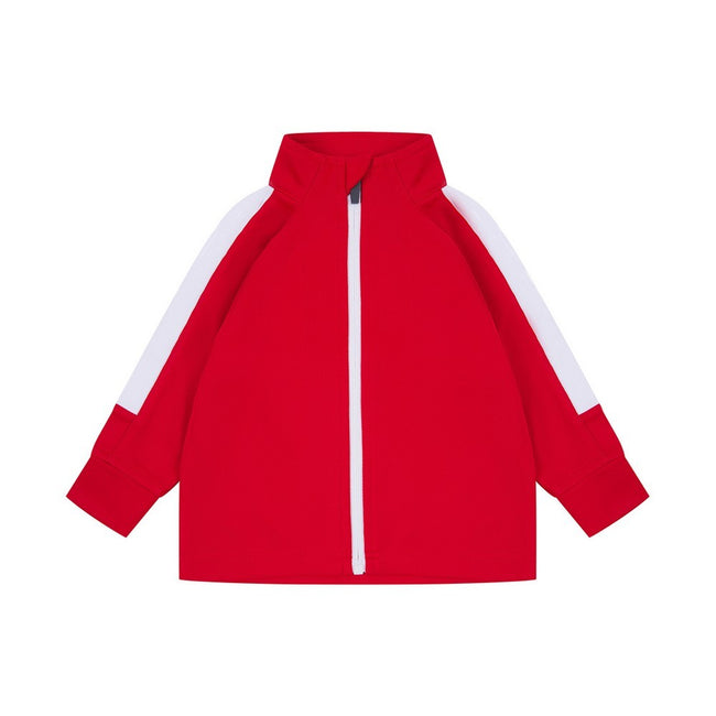 Red-White - Front - Larkwood Baby Contrast Track Top