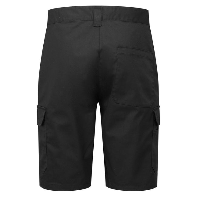 Black - Back - Premier Mens Work Cargo Shorts