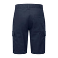 Navy - Back - Premier Mens Work Cargo Shorts