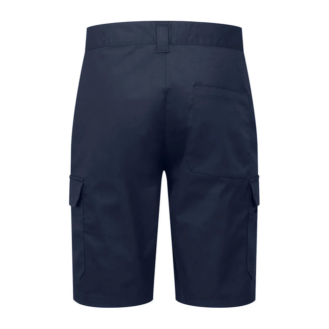 Navy - Back - Premier Mens Work Cargo Shorts