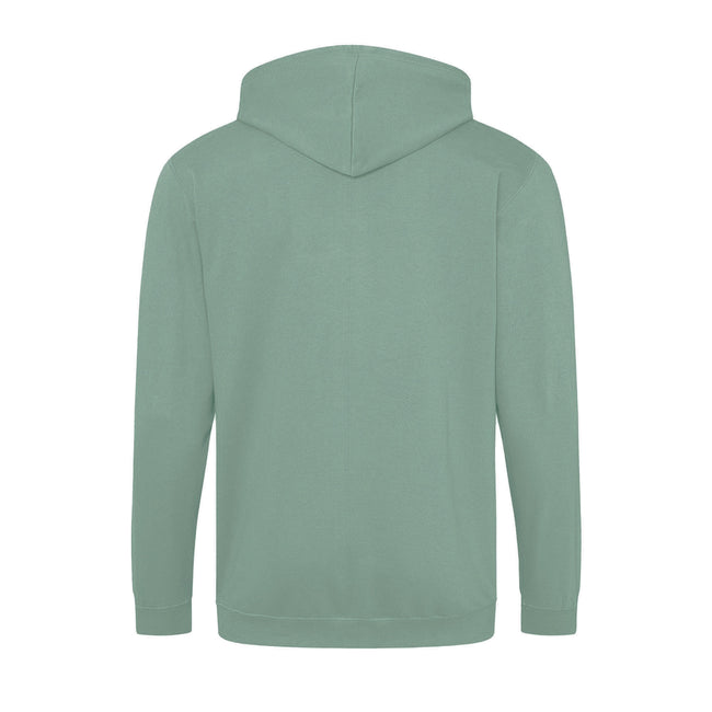 Dusty Green - Back - Awdis Mens Full Zip Hoodie