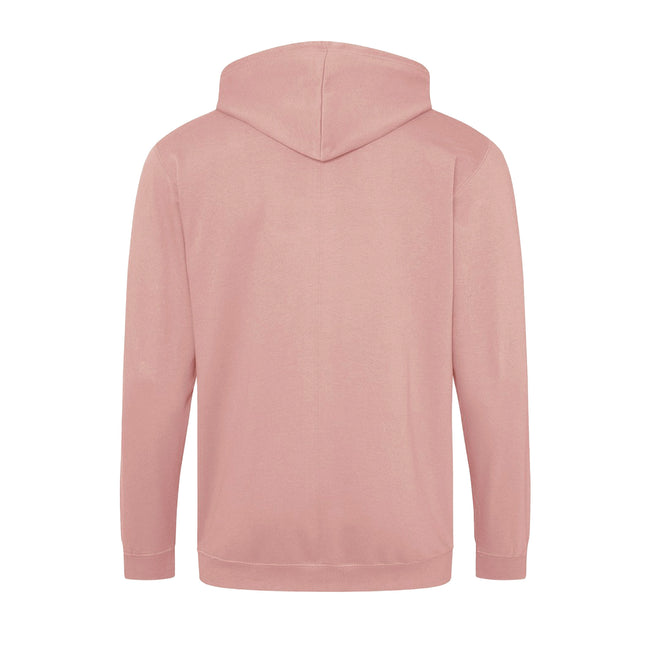 Dusty Pink - Back - Awdis Mens Full Zip Hoodie