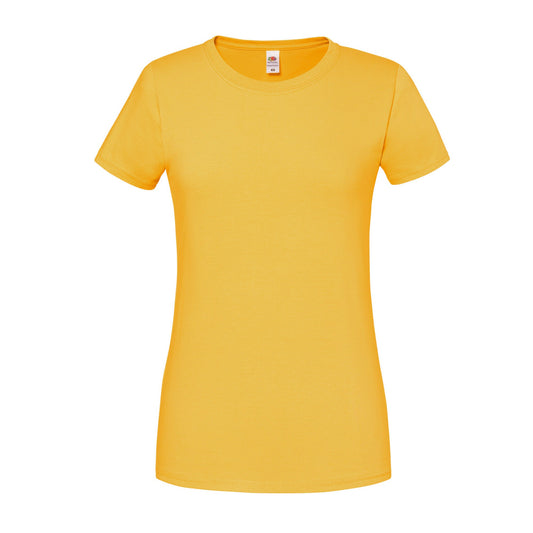 Sunflower - Front - Fruit of the Loom Womens-Ladies Premium Ringspun Cotton Lady Fit T-Shirt