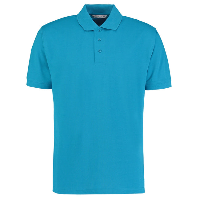 Turquoise - Front - Kustom Kit Mens Klassic Superwash 60°C Classic Polo Shirt