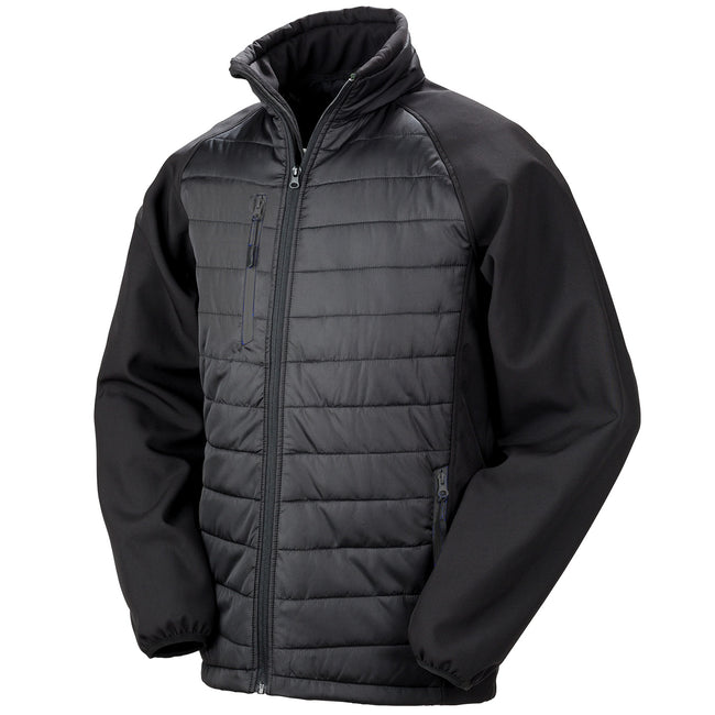Black - Front - Result Unisex Adult Compass Softshell Padded Jacket