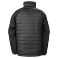 Black-Grey - Back - Result Unisex Adult Compass Softshell Padded Jacket