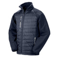 Navy-Grey - Front - Result Unisex Adult Compass Softshell Padded Jacket