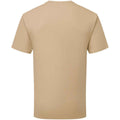 Tan - Back - Russell Mens Classic Ringspun Cotton T-Shirt