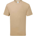 Tan - Front - Russell Mens Classic Ringspun Cotton T-Shirt