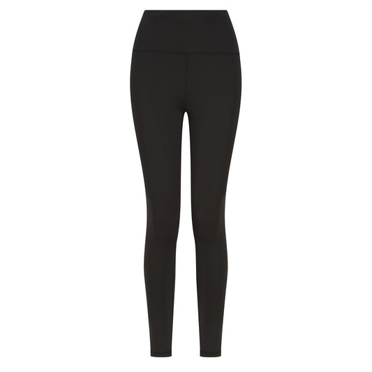 Black - Front - Finden & Hales Womens-Ladies Team Leggings