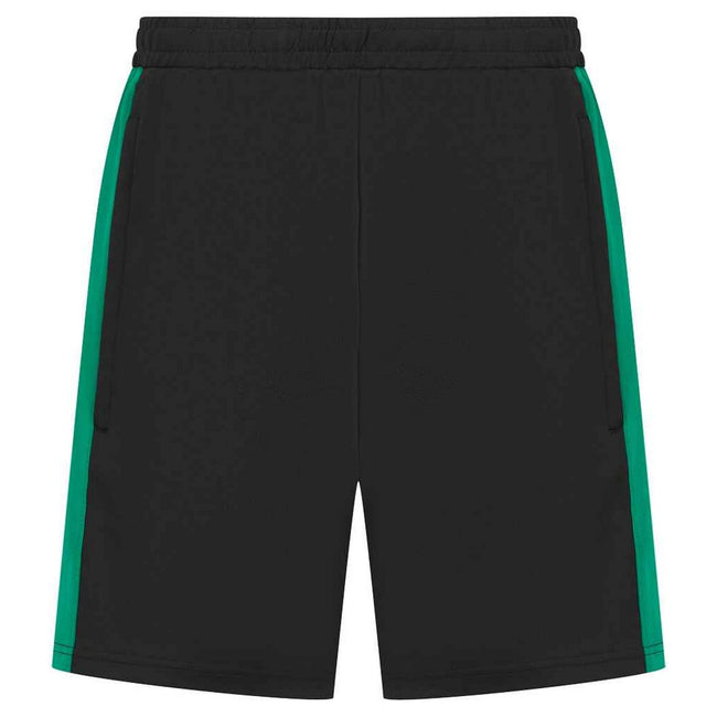 Black-Emerald - Front - Finden & Hales Mens Knitted Pocket Shorts
