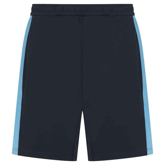 Navy-Sky - Front - Finden & Hales Mens Knitted Pocket Shorts