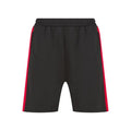 Black-Red - Front - Finden & Hales Mens Knitted Pocket Shorts