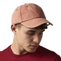 Peach - Back - Beechfield Unisex Adult Vintage Low Profile Cap