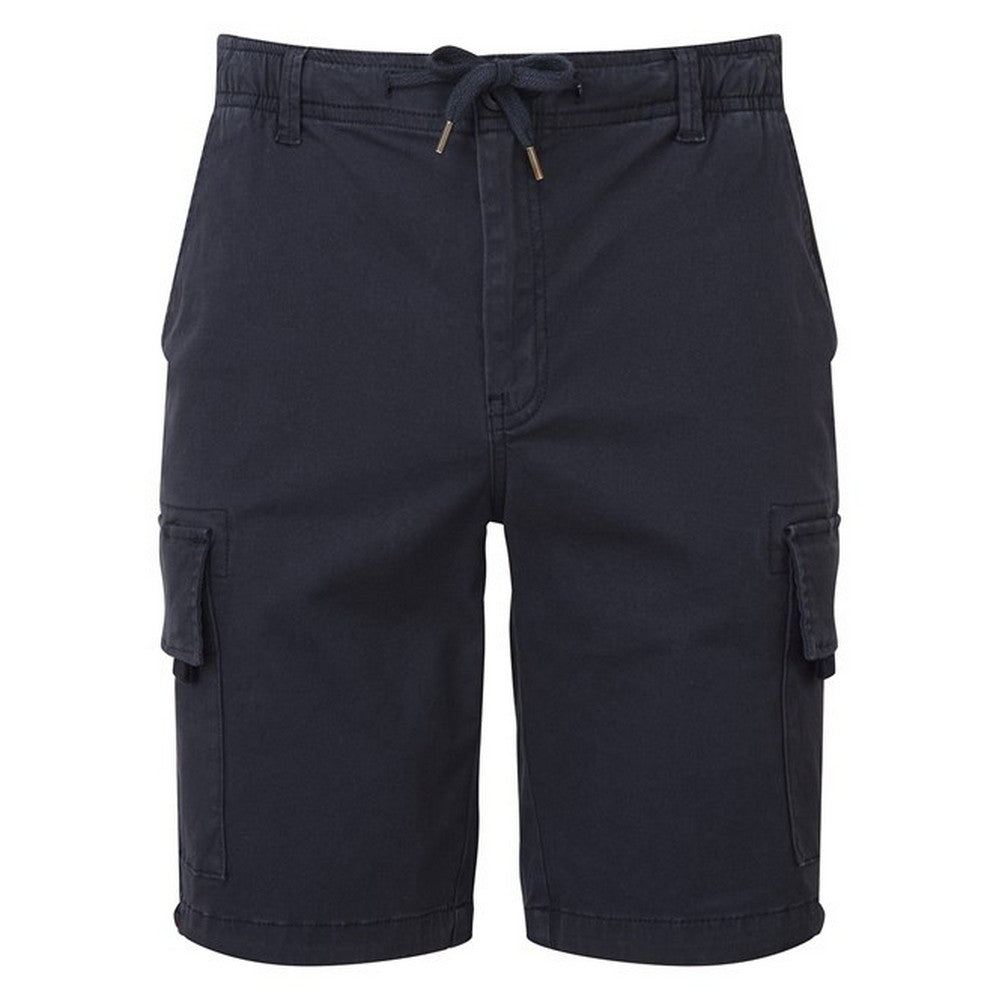 Navy - Front - Wombat Mens Drawstring Cargo Shorts