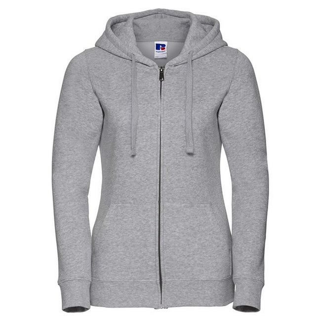 Light Oxford - Front - Russell Womens-Ladies Authentic Full Zip Hoodie