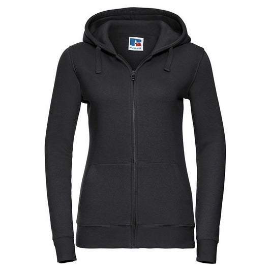 Black - Front - Russell Womens-Ladies Authentic Full Zip Hoodie