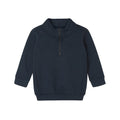 Navy - Front - Babybugz Baby Quarter Zip Sweatshirt