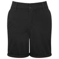 Black - Front - Asquith & Fox Womens-Ladies Chino Lightweight Shorts