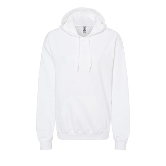 White - Front - Gildan Unisex Adult Softstyle Fleece Midweight Hoodie
