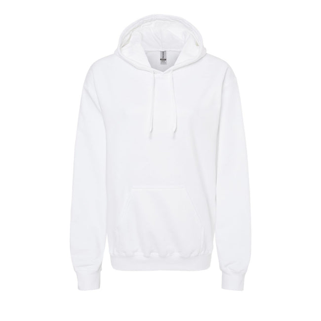White - Front - Gildan Unisex Adult Softstyle Fleece Midweight Hoodie