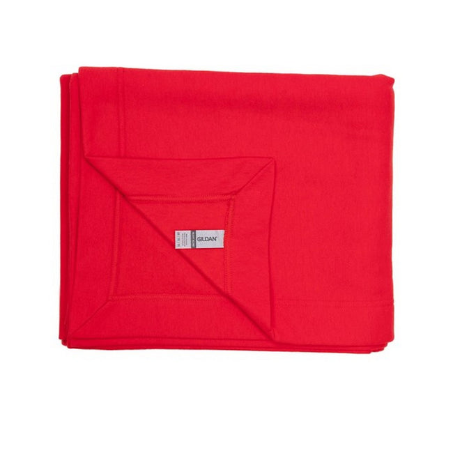 Red - Side - Gildan Heavy Blend Fleece Stadium Blanket