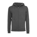 Charcoal - Front - Build Your Brand Mens Plain Full Zip Hoodie