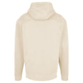 Sand - Back - Build Your Brand Mens Plain Full Zip Hoodie