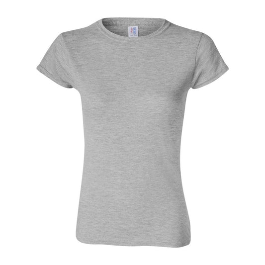Sports Grey - Front - Gildan Womens-Ladies Softstyle Midweight T-Shirt