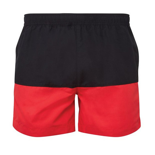 Black-Red - Back - Asquith & Fox Mens Swim Shorts