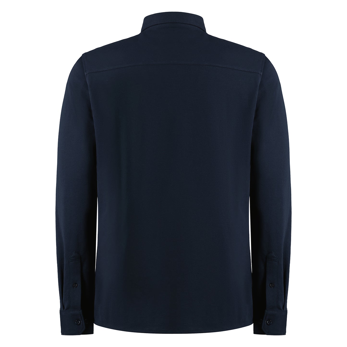 Navy - Back - Kustom Kit Mens Superwash 60°C Tailored Long-Sleeved Shirt
